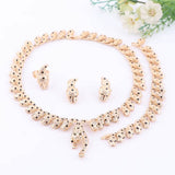 Handmade Dubai Gold Color Colorful Crystal Leopard Jewelry Sets Fashion Nigerian Wedding African Costume Dubai Jewelry Sets