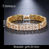 Emmaya luxury crystal bracelet with silver charm for women bridal wedding jewelry