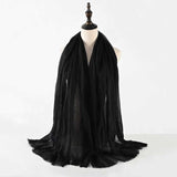 Muslim Women Scarves and Shawls with Loose Edges and Imitation Cotton and Linen Hijabs