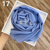 Muslim Chiffon Hijab Scarf Women 2020 Islam Scarves Solid Color Shawl Head Wrap Islamic Hijabs Headscarf Foulard Femme Musulman