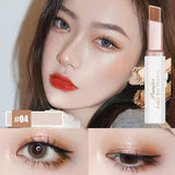 Lazy Eyeshadow Stick Stereo Gradient Shimmer Double Color Eye Shadow Pen Waterproof Easy to Wear Eyeshadow