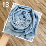 Muslim Chiffon Hijab Scarf Women 2020 Islam Scarves Solid Color Shawl Head Wrap Islamic Hijabs Headscarf Foulard Femme Musulman