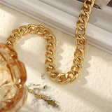 New Fashion Gold Color Punk Vintage Necklaces Thick Chain Statement Necklaces & Pendants Women Jewelry Wholesale