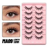 3D Faux Mink Cat Eye & Fox Eye Lashes Fluffy False Eyelashes Natural Look Extensions for Makeup & Daily Wear