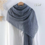 Muslim Women Scarves and Shawls with Loose Edges and Imitation Cotton and Linen Hijabs