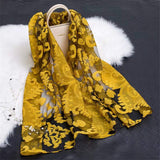 2023 Hot Sale Silk Scarf Womens Summer Breeze Lightweight Sheer Wrap and Shawls Bandana Beach Organza Gauze Lace Hollow Scarf