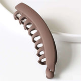 Frosted Hair Clips Solid Color Banana Claw Women Hair Accessories Fashion Ponytail Barrettes Headwear