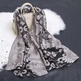 2023 Hot Sale Silk Scarf Womens Summer Breeze Lightweight Sheer Wrap and Shawls Bandana Beach Organza Gauze Lace Hollow Scarf