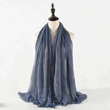 Muslim Women Scarves and Shawls with Loose Edges and Imitation Cotton and Linen Hijabs