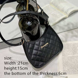 Black quilted leather shoulder bag for teenagers with gold logo and adjustable strap