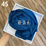 Muslim Chiffon Hijab Scarf Women 2020 Islam Scarves Solid Color Shawl Head Wrap Islamic Hijabs Headscarf Foulard Femme Musulman