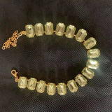 Big rectangle stone crystal rhinestone bracelet for women luxury hand jewelry