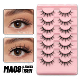 3D Faux Mink Cat Eye & Fox Eye Lashes Fluffy False Eyelashes Natural Look Extensions for Makeup & Daily Wear