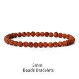 Royal Green Tiger Eye Vajra natural rudraksha beaded bracelet 5mm meditation jewelry