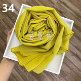 Muslim Chiffon Hijab Scarf Women 2020 Islam Scarves Solid Color Shawl Head Wrap Islamic Hijabs Headscarf Foulard Femme Musulman