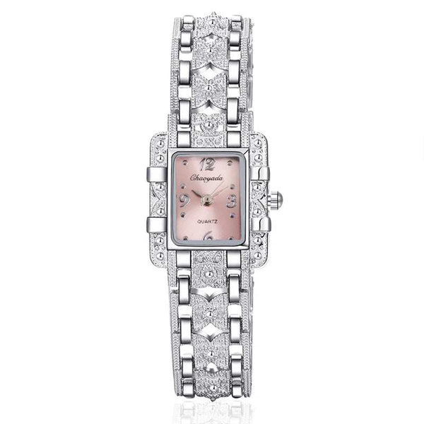 Women Watch Rectangle Dial Silver Stainless Steel Crystal Watches Fashion Quartz for Women Ladies Major Relojes Hot Sale Relojes
