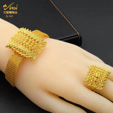 Indian Jewellery Luxury Necklace Jewelry Sets for Women Dubai Gold Color African Arabic Wedding Bridal Collection Sets Earring