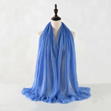 Muslim Women Scarves and Shawls with Loose Edges and Imitation Cotton and Linen Hijabs