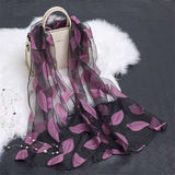 2023 Hot Sale Silk Scarf Womens Summer Breeze Lightweight Sheer Wrap and Shawls Bandana Beach Organza Gauze Lace Hollow Scarf