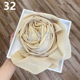 Muslim Chiffon Hijab Scarf Women 2020 Islam Scarves Solid Color Shawl Head Wrap Islamic Hijabs Headscarf Foulard Femme Musulman