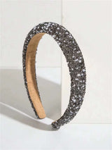 Glamorous Beaded Hairband Bling Crystal Pearl Baroque Headband Wide Cross Headband Sparkly Gorgeous Women Hair Accessories