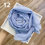 Muslim Chiffon Hijab Scarf Women 2020 Islam Scarves Solid Color Shawl Head Wrap Islamic Hijabs Headscarf Foulard Femme Musulman