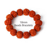 Royal Green Tiger Eye Vajra 18mm natural Rudraksha bead bracelet for meditation and prayer