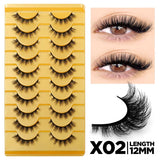 3D Faux Mink Cat Eye & Fox Eye Lashes Fluffy False Eyelashes Natural Look Extensions for Makeup & Daily Wear