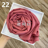 Muslim Chiffon Hijab Scarf Women 2020 Islam Scarves Solid Color Shawl Head Wrap Islamic Hijabs Headscarf Foulard Femme Musulman