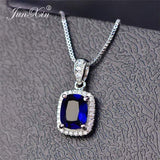 Female Luxury Necklaces White/Purple Necklaces & Pendants Fashion Blue Fire Opal Necklaces for Women Vintage Wedding Jewelry