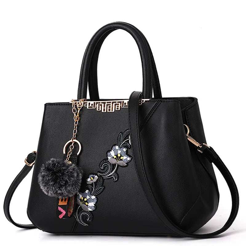 Embroidered Messenger Bags Women Leather Handbags Bags for Women 2021 Sac a Main Ladies Hand Bag Female Hand Bag New