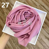 Muslim Chiffon Hijab Scarf Women 2020 Islam Scarves Solid Color Shawl Head Wrap Islamic Hijabs Headscarf Foulard Femme Musulman