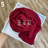 Muslim Chiffon Hijab Scarf Women 2020 Islam Scarves Solid Color Shawl Head Wrap Islamic Hijabs Headscarf Foulard Femme Musulman