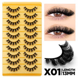 3D Faux Mink Cat Eye & Fox Eye Lashes Fluffy False Eyelashes Natural Look Extensions for Makeup & Daily Wear