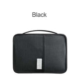 Black waterproof passport holder travel wallet made of durable Oxford material with handle