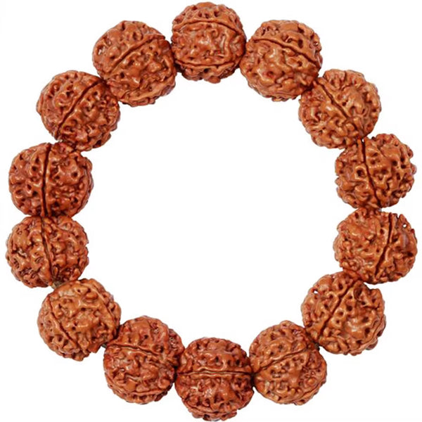 Nature Bodhi 18 Style Beads Bracelet made of natural Rudraksha beads for meditation and fashion.