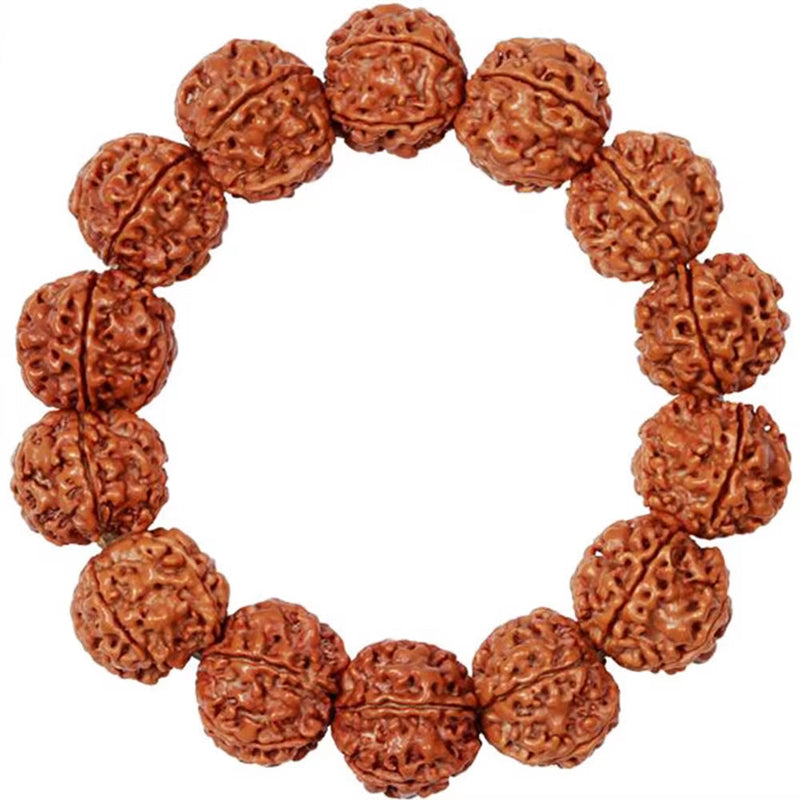 Nature Bodhi 18 Style Beads Bracelet made of natural Rudraksha beads for meditation and fashion.