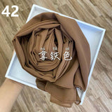 Muslim Chiffon Hijab Scarf Women 2020 Islam Scarves Solid Color Shawl Head Wrap Islamic Hijabs Headscarf Foulard Femme Musulman