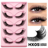 3D Faux Mink Cat Eye & Fox Eye Lashes Fluffy False Eyelashes Natural Look Extensions for Makeup & Daily Wear
