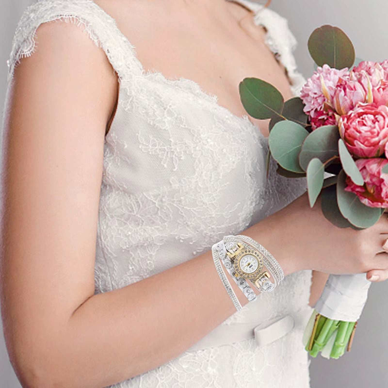 Pearl Wristwatch White Creative Women Fashion Quartz Watch Stylish Birthday Gift Durable Accurate Time Creative Women Watch