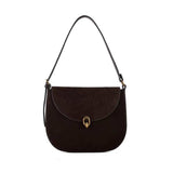 Luxury Brand Rodeo Women Bags brown genuine cowhide leather suede shoulder bag with flap and hasp closure