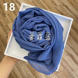Muslim Chiffon Hijab Scarf Women 2020 Islam Scarves Solid Color Shawl Head Wrap Islamic Hijabs Headscarf Foulard Femme Musulman
