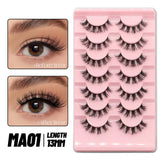 3D Faux Mink Cat Eye & Fox Eye Lashes Fluffy False Eyelashes Natural Look Extensions for Makeup & Daily Wear