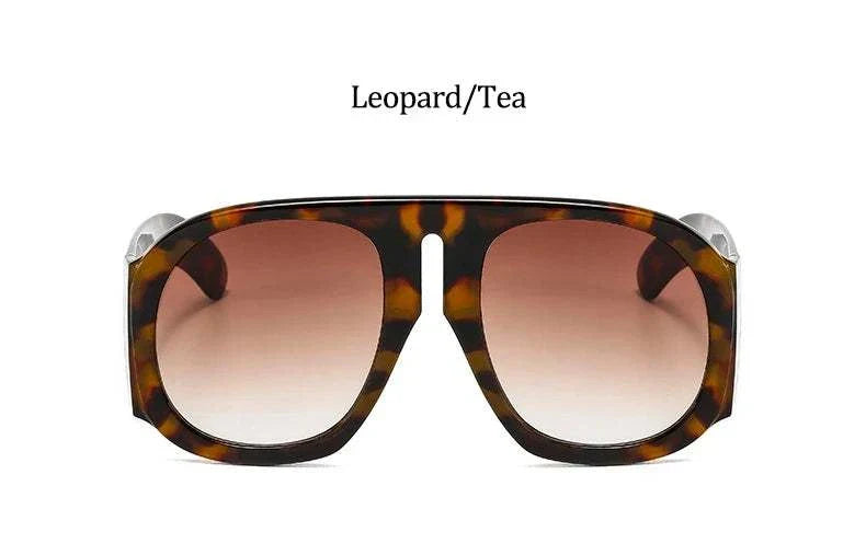 Gradient Lens Pilot Women Sunglasses Oversized Fashion Brand Big Frame Transparent Sunglasses Woman 2021 Clear Shades Eyewear