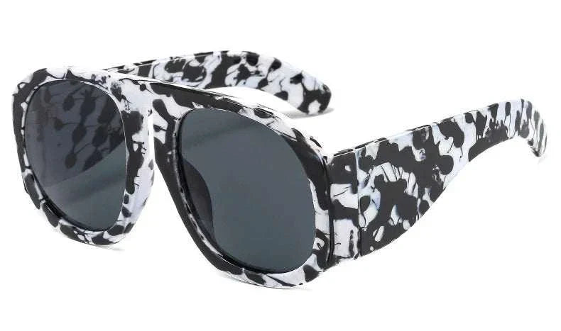 Gradient Lens Pilot Women Sunglasses Oversized Fashion Brand Big Frame Transparent Sunglasses Woman 2021 Clear Shades Eyewear