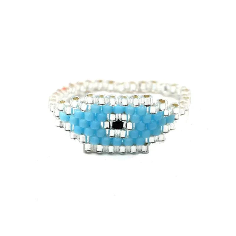 Sweet Heart Ring Punk Eye Rings Boho Jewelry Miyuki Bead Handmade Anniversary Rings for Women Wholesale Ring Bulk Lots