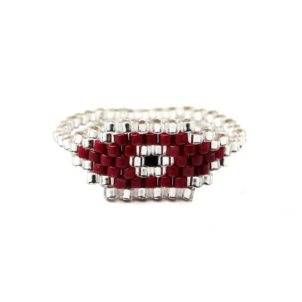 Sweet Heart Ring Punk Eye Rings Boho Jewelry Miyuki Bead Handmade Anniversary Rings for Women Wholesale Ring Bulk Lots