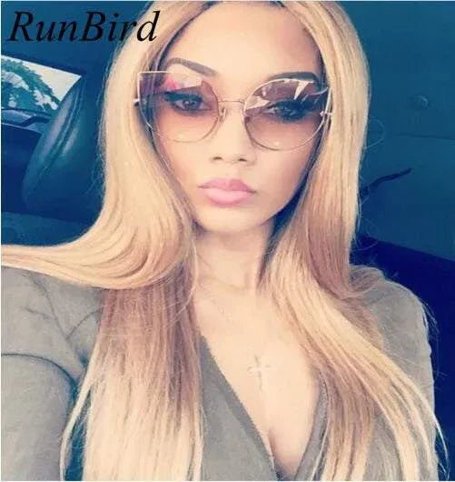 Fashion Women Sunglasses Cat Mirror Glasses Metal Cat Eye Sunglasses Women Brand Designer High Quality Square Style R058