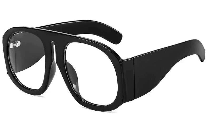 Gradient Lens Pilot Women Sunglasses Oversized Fashion Brand Big Frame Transparent Sunglasses Woman 2021 Clear Shades Eyewear