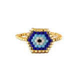 Sweet Heart Ring Punk Eye Rings Boho Jewelry Miyuki Bead Handmade Anniversary Rings for Women Wholesale Ring Bulk Lots